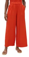 Stateside Linen Pull On Trousers Fiesta Red In Black