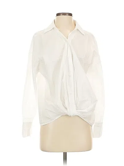 Pre-owned Stateside Long Sleeve Blouse In White