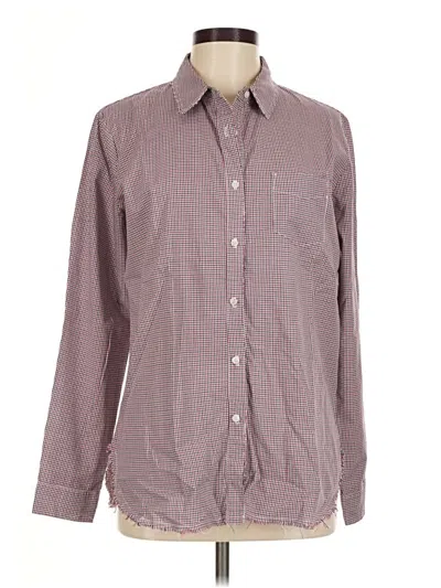 Pre-owned Stateside Long Sleeve Button Down Shirt In Burgundy
