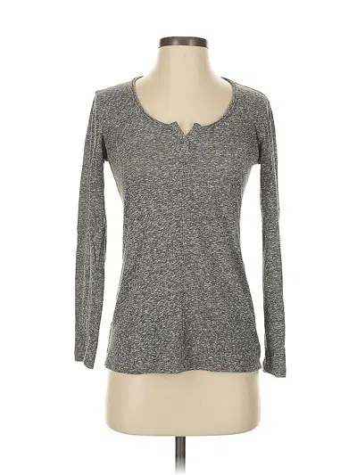 Pre-owned Stateside Long Sleeve Henley Shirt In Gray