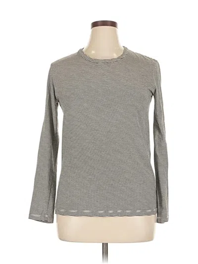 Pre-owned Stateside Long Sleeve Top Gray Crew Neck Tops