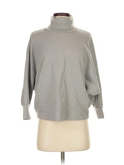 Pre-owned Stateside Long Sleeve Top Gray Turtleneck Tops