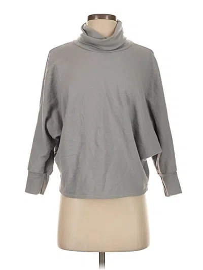 Pre-owned Stateside Long Sleeve Top Gray Turtleneck Tops