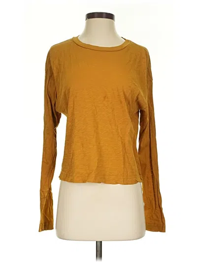 Pre-owned Stateside Long Sleeve T-shirt In Gold