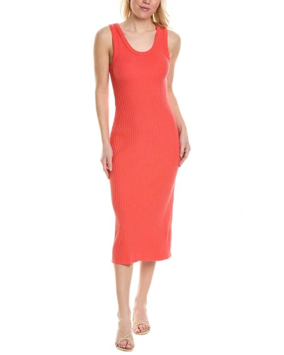 Stateside Luxe Thermal Bodycon Midi Dress In Red
