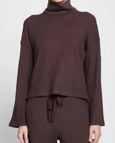 Stateside Luxe Thermal Turtleneck In Espresso In Brown