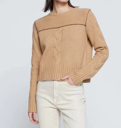 Stateside Marlon Cable Knit Sweater In Toffee In Brown