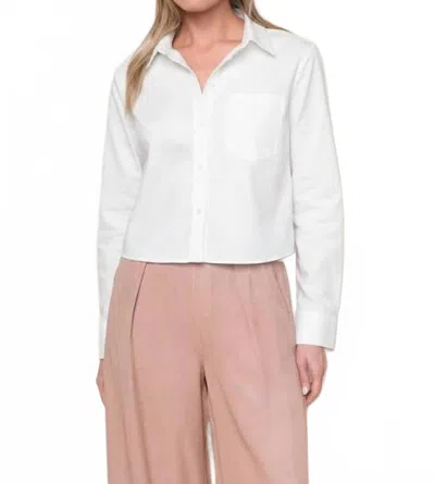 Stateside Oxford Cropped Shirt In White