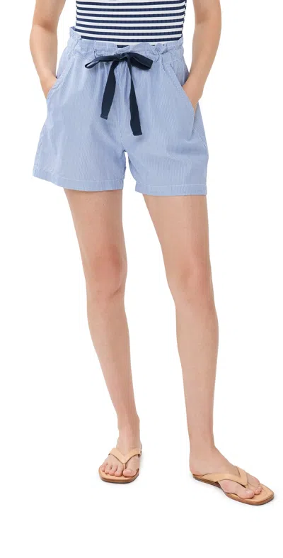 Stateside Pinstripe Paperbag Shorts Sport Blue