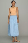 Stateside Pixie Poplin Skirt In Blue