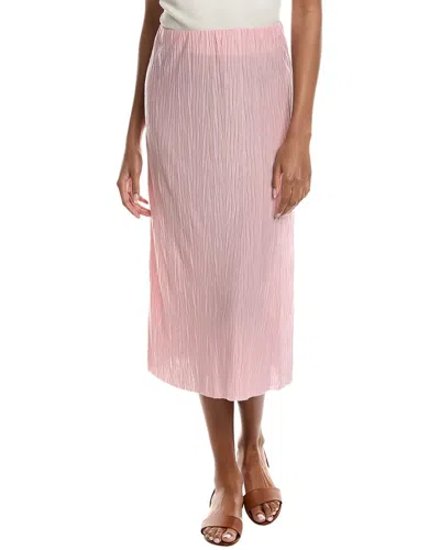 Stateside Plisse Midi Skirt In Pink