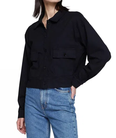 Stateside Ponte Cropped Jacket In Black