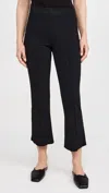 Stateside Ponte Cropped Kick Flare Pants In Black In Black