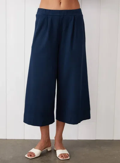 Stateside Ponte Culotte Pants In New Navy In Blue