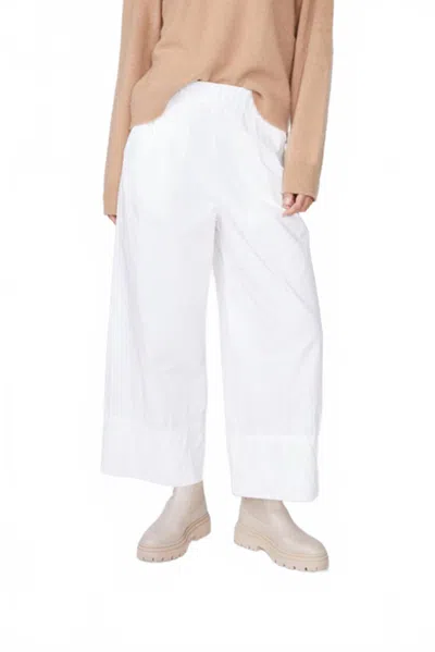 Stateside Poplin Wide Leg Pant In White