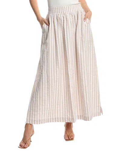 Stateside Puckered Stripe Cropped Pant In Beige