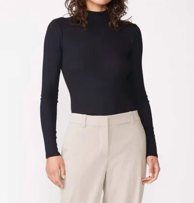 Stateside Rib Mock Neck Bodysuit In Black