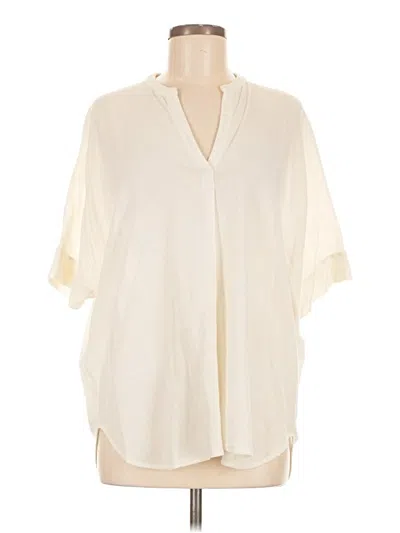 Pre-owned Stateside Short Sleeve Blouse In Ivory