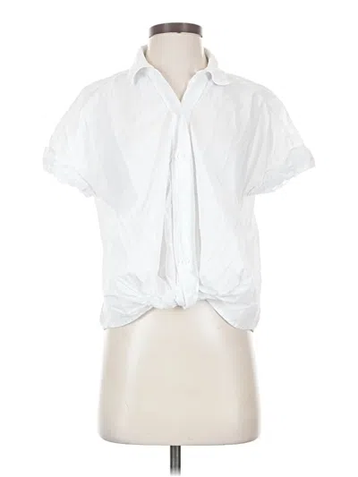 Pre-owned Stateside Short Sleeve Blouse In White