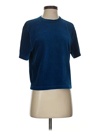 Pre-owned Stateside Short Sleeve Top Blue Crew Neck Tops
