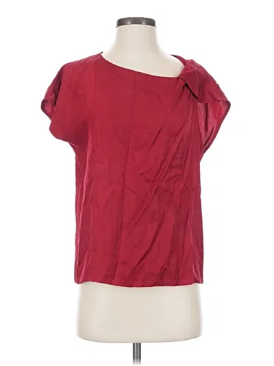 Pre-owned Stateside Short Sleeve Top Red One Shoulder Neckline Tops