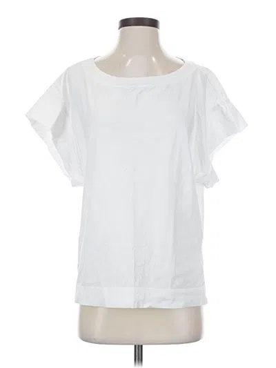 Pre-owned Stateside Short Sleeve Top White Boatneck Tops