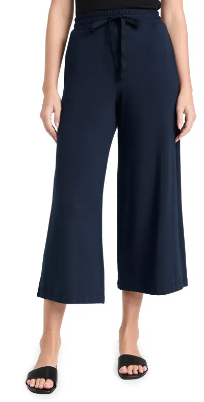 Stateside Softest Fleece Drawstring Wide Leg Pants New Navy