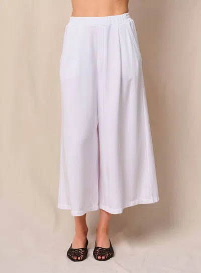 Stateside Softest Fleece Gaucho Pant In White
