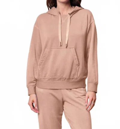 Stateside Softest Fleece Hood Pullover Hoodie In Almond In Pink