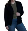 Stateside Softest Fleece Long Sleeve Blazer In Espresso In Black
