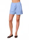 Stateside Softest Fleece Pleated Short In Blue In Blue