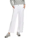 Stateside Softest Fleece Snap Track Pant In White