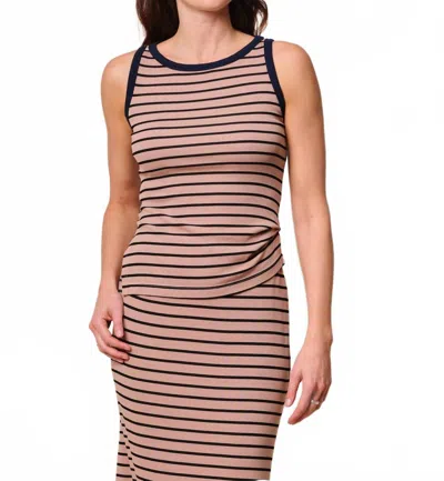 Stateside Striped Tank Top In Almond In Pink