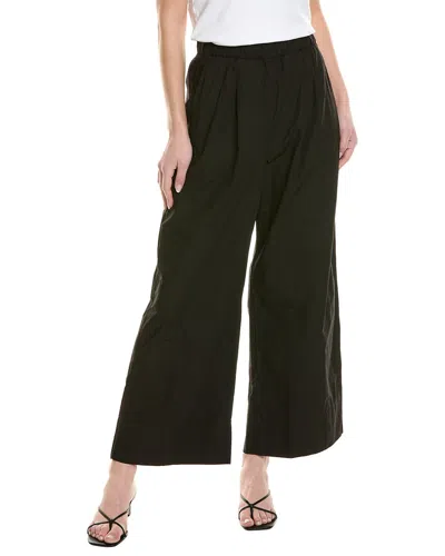 Stateside Structured Poplin Wide Leg Pant In Black