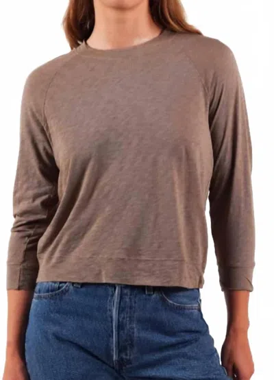 Stateside Supima Slub Jersey Sweatshirt Tee In Clay In Brown