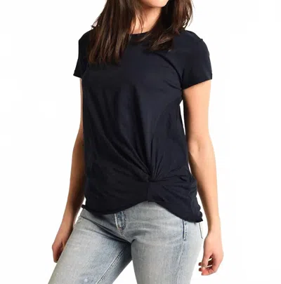 Stateside Supima Slub Jersey Twist Muscle Tee In Black