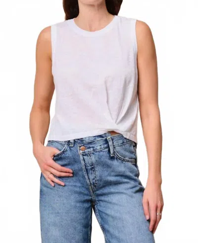 Stateside Supima Slub Twist Muscle Tank In White