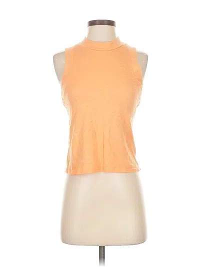 Pre-owned Stateside Tank Top Orange Halter Neckline Tops