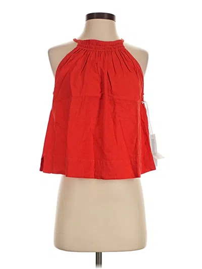 Pre-owned Stateside Tank Top Red Halter Neckline Tops