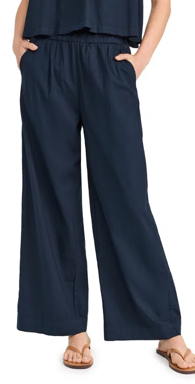 Stateside Voile Wide Leg Trousers New Navy