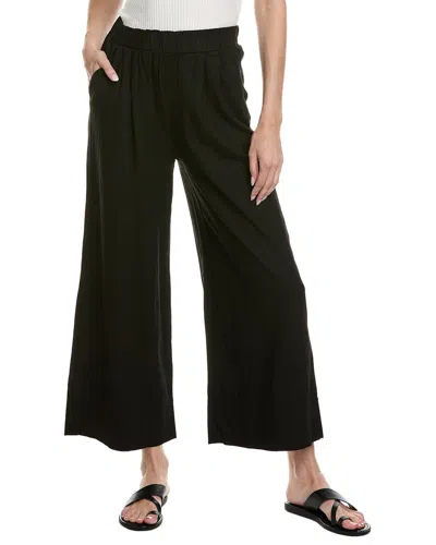 Stateside Wide Leg Linen-blend Pant In Black