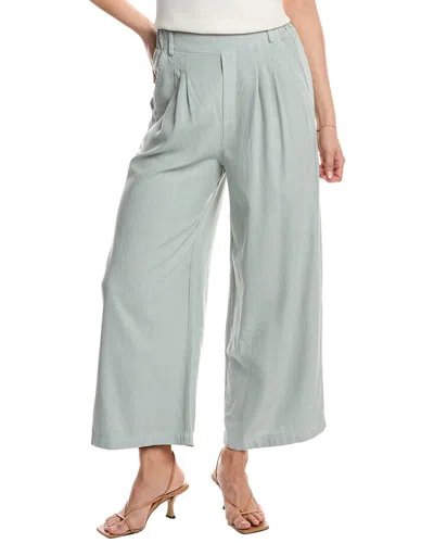 STATESIDE WIDE LEG LINEN-BLEND TROUSER