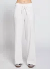 Stateside Women's Luxe Thermal Ruched Waist Pant In Cream In White