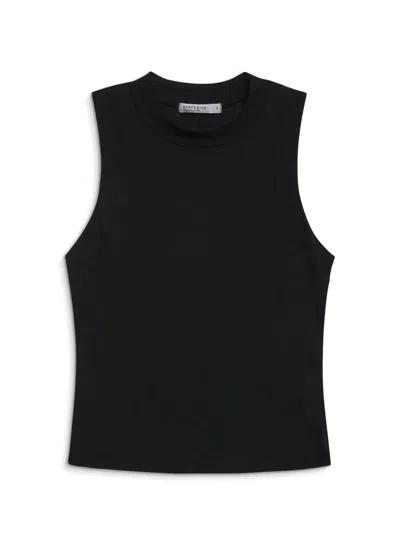 Stateside Women's Supima Slub Sleeveless Mock Top In Black