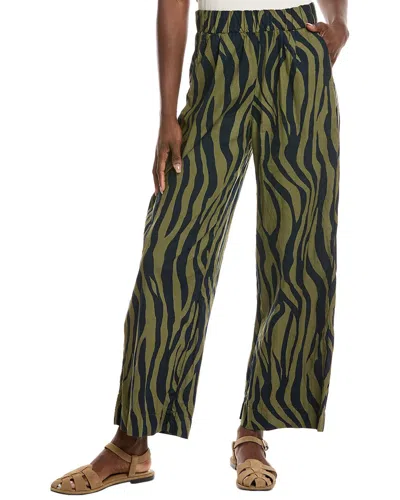 Stateside Zebra Voile Pull-on Trouser In Green