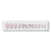 Static Nails Digital Pink Reusable Pop-on Manicures In White