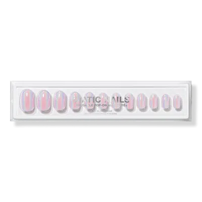 Static Nails Digital Pink Reusable Pop-on Manicures In White