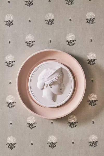 Statuette Hand-cast Plaster Blush Framed Intaglio Wall Art