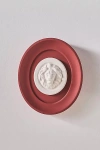 Statuette Hand-cast Plaster Rouge Framed Intaglio Wall Art