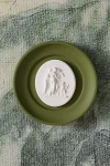 Statuette Olive Plaster Framed Intaglio Gallery Wall Charm